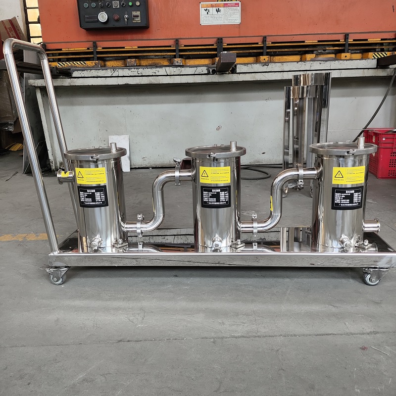 PL159-衛(wèi)生拋光快開(kāi)籃式過(guò)濾器-小車串聯(lián)定制